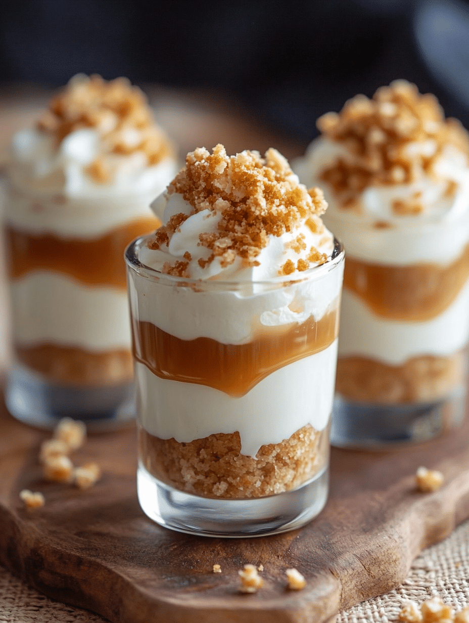 No Bake Caramel Cheesecake Shooters Recipe
