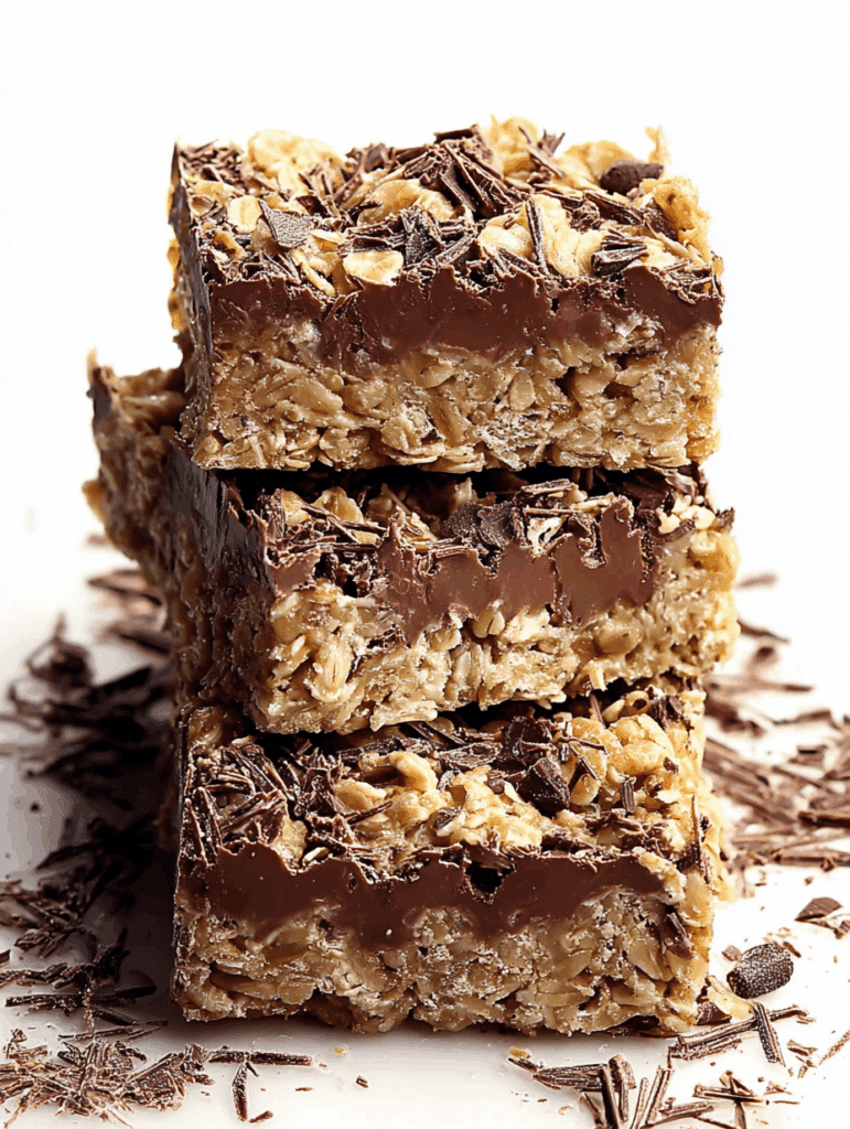 No Bake Chocolate Oatmeal Bars