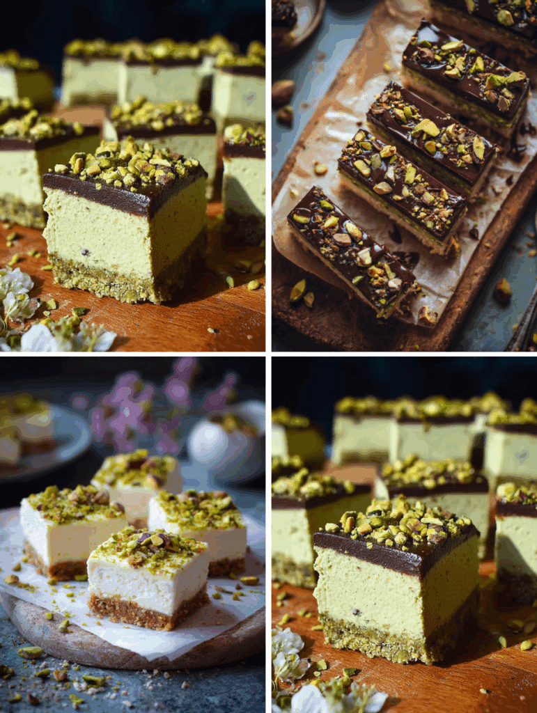 no-bake pistachio cheesecake bars variations