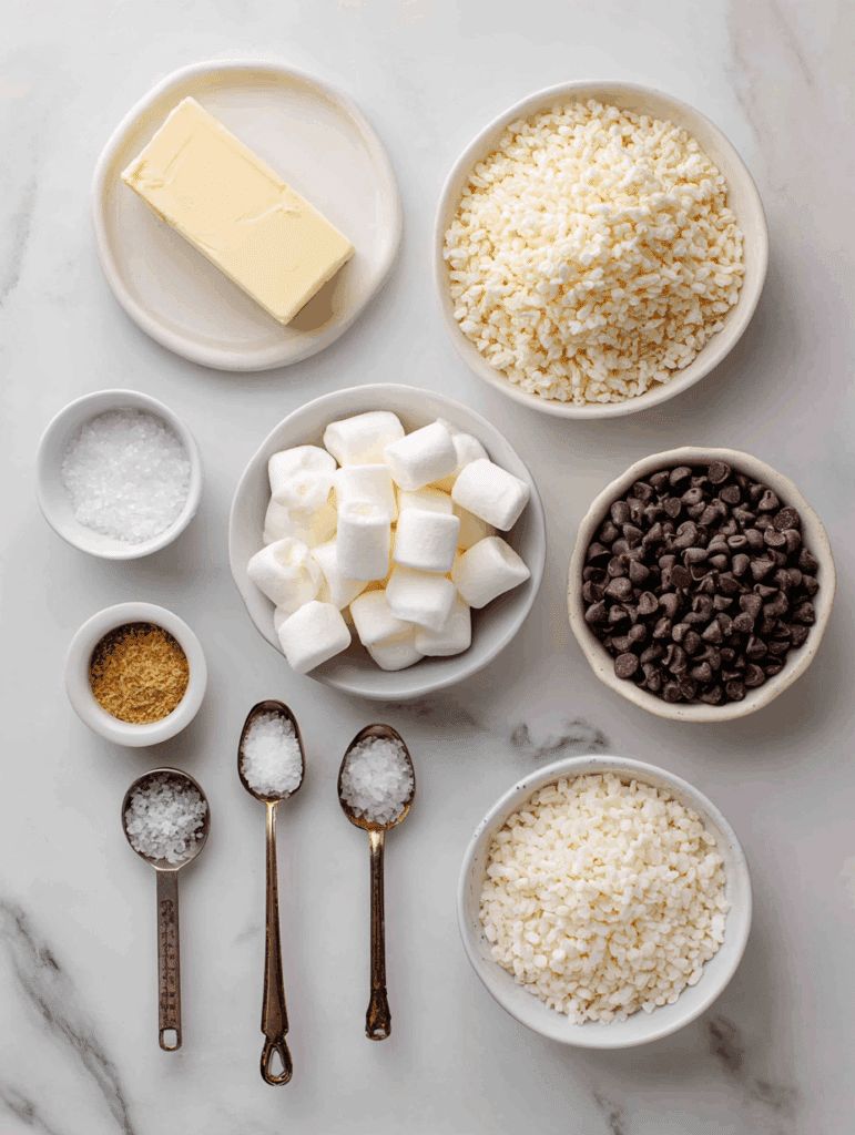 ingredients for chocolate covered rice krispie treats