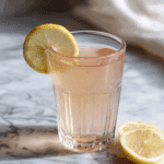 realistic pink salt trick recipe drink with lemon