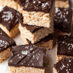 rustic chocolate covered rice krispie treats