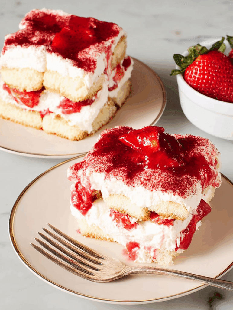 Strawberries & Cream Tiramisu