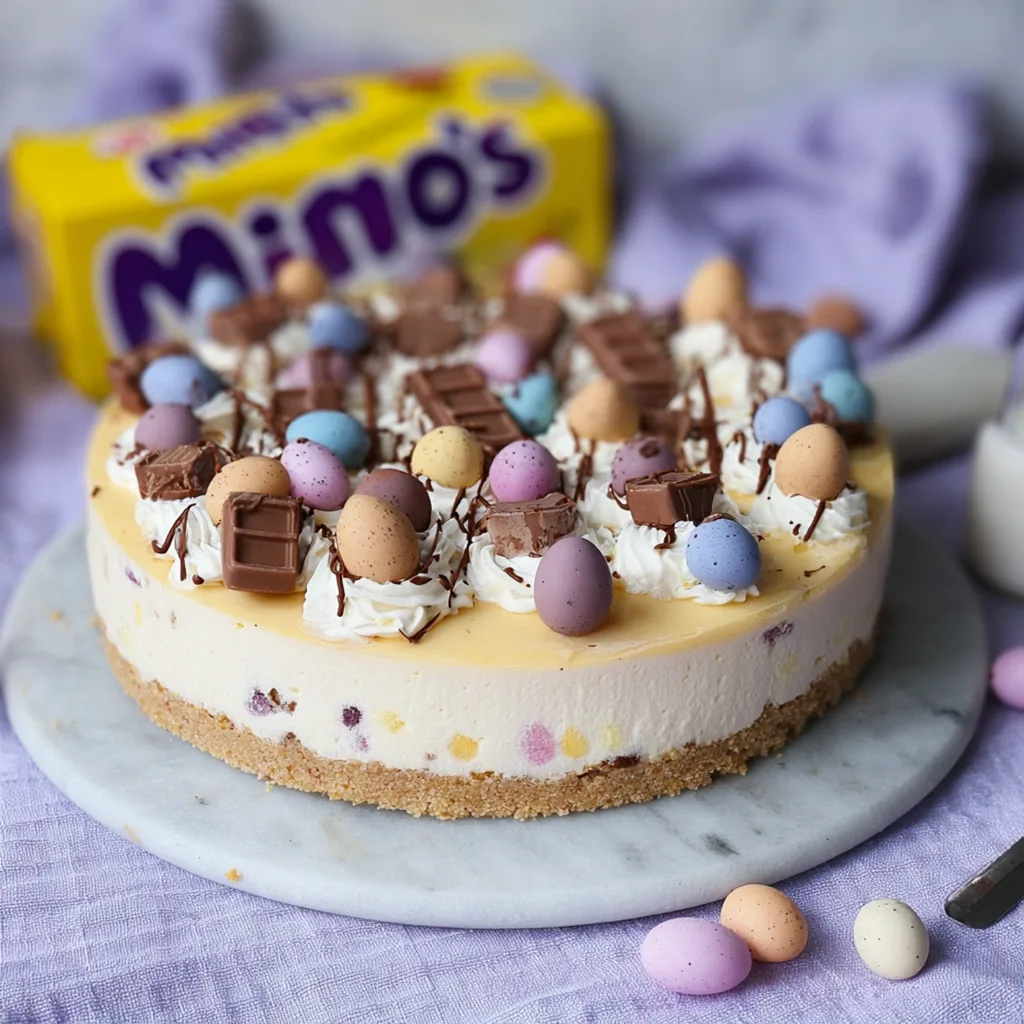 Mini Egg Cheesecake with Chocolate and Whipped Cream