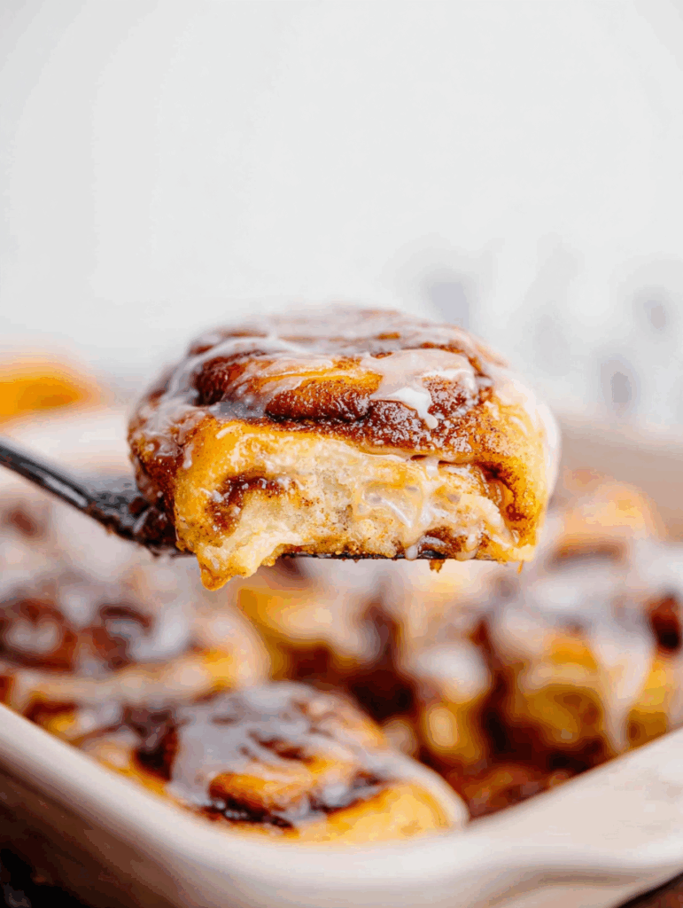 Magic Pumpkin Cinnamon Rolls fresh out of the oven