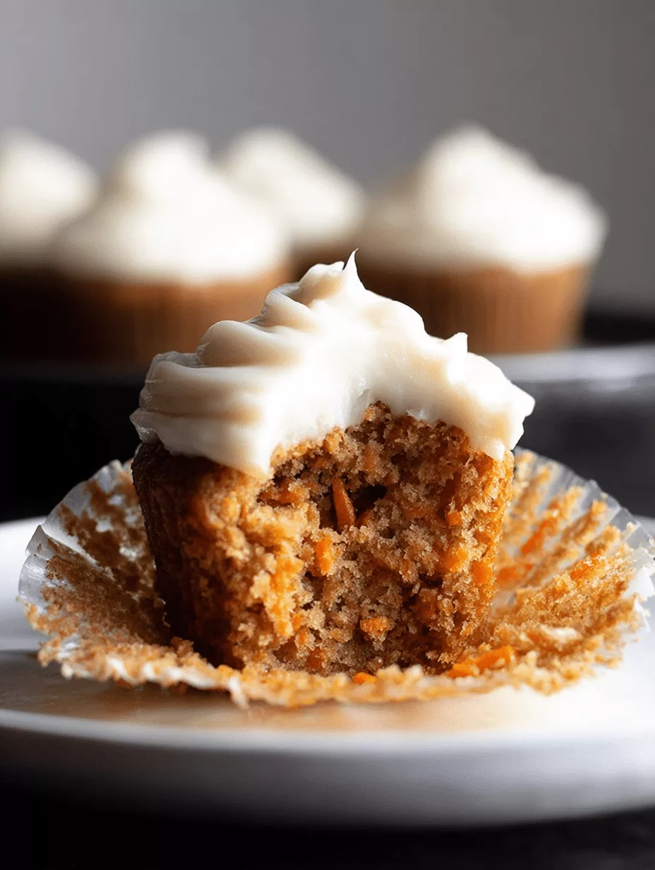 Carrot Cake Cupcakes with Cream Cheese Frosting