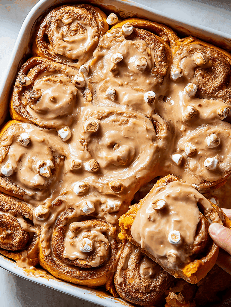 Candied Sweet Potato Cinnamon Rolls