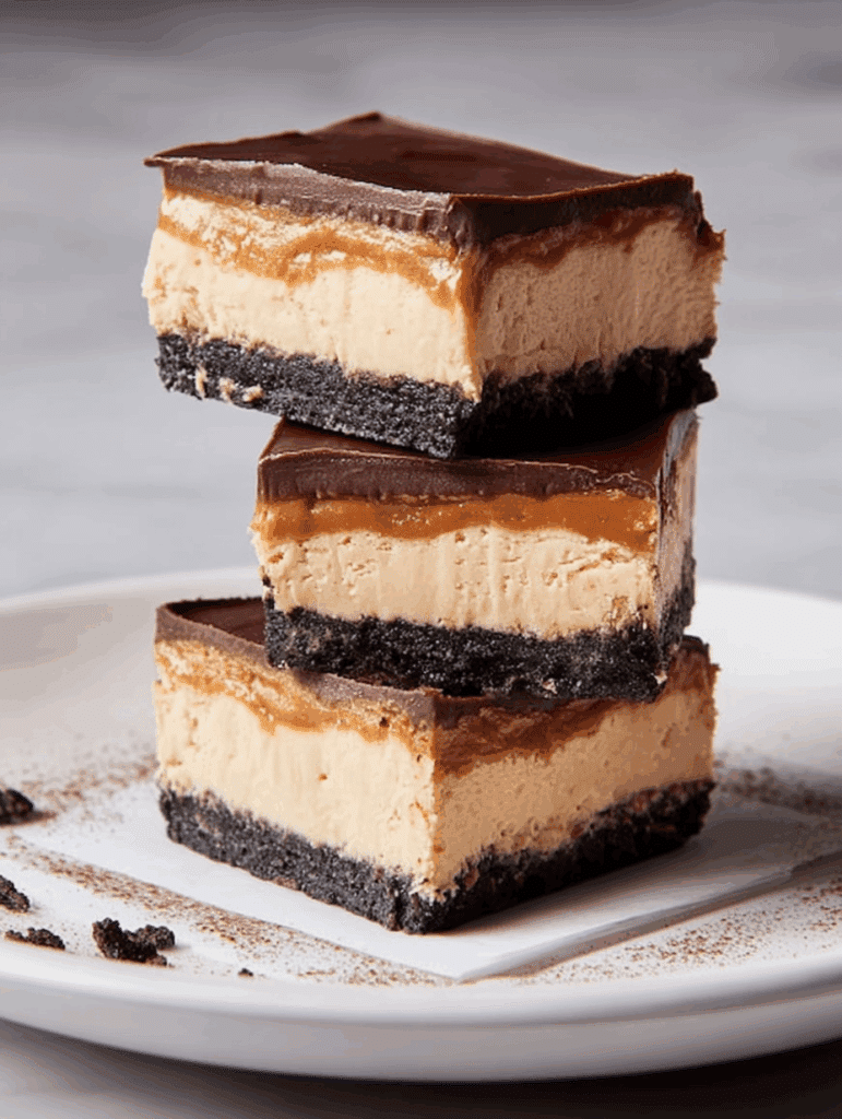 No-Bake Buckeye Cheesecake Bars