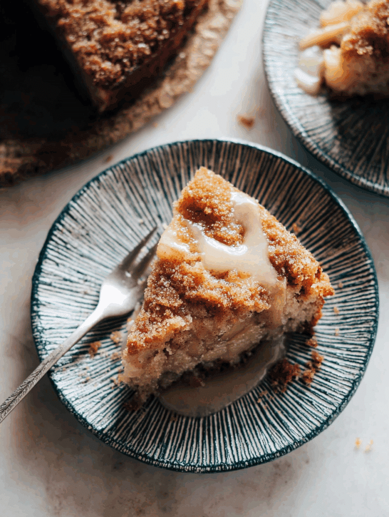Cinnamon Sugar Apple Cake slice