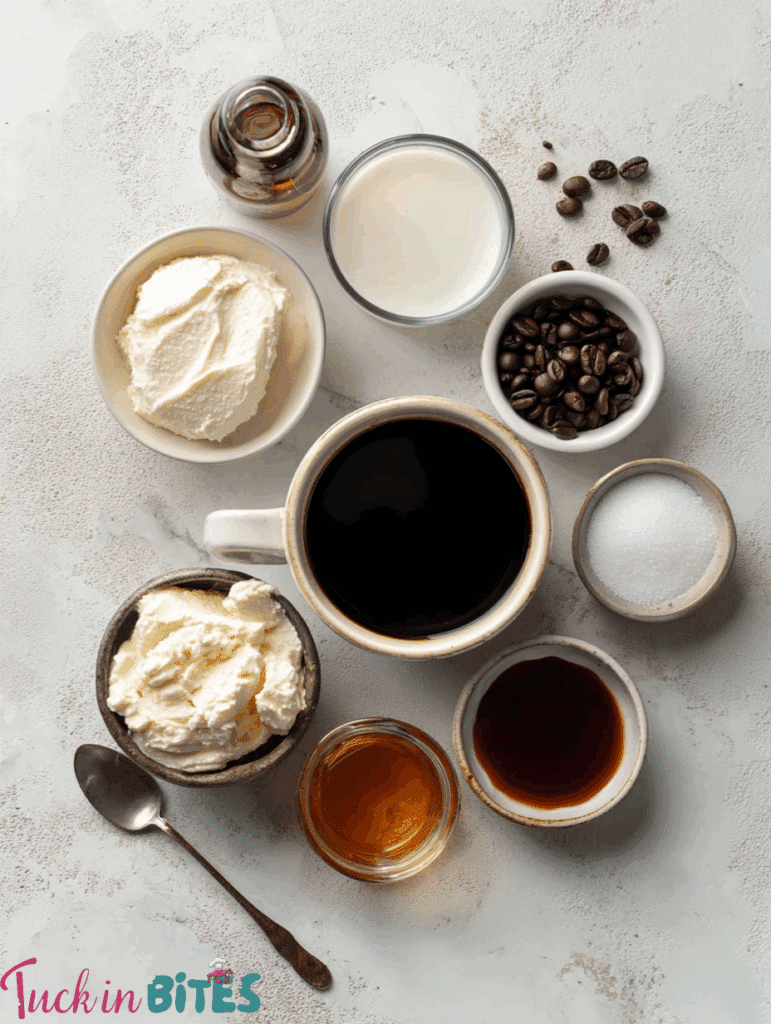 Ingredients for Ninja slushie frappe recipe