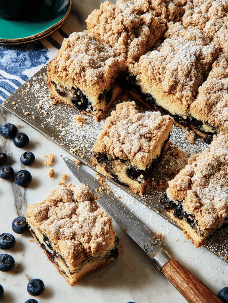 Golden Crumb Blueberry Cake