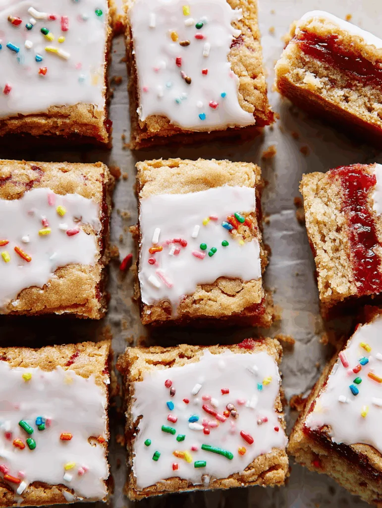 Strawberry Pop-Tart Blondies