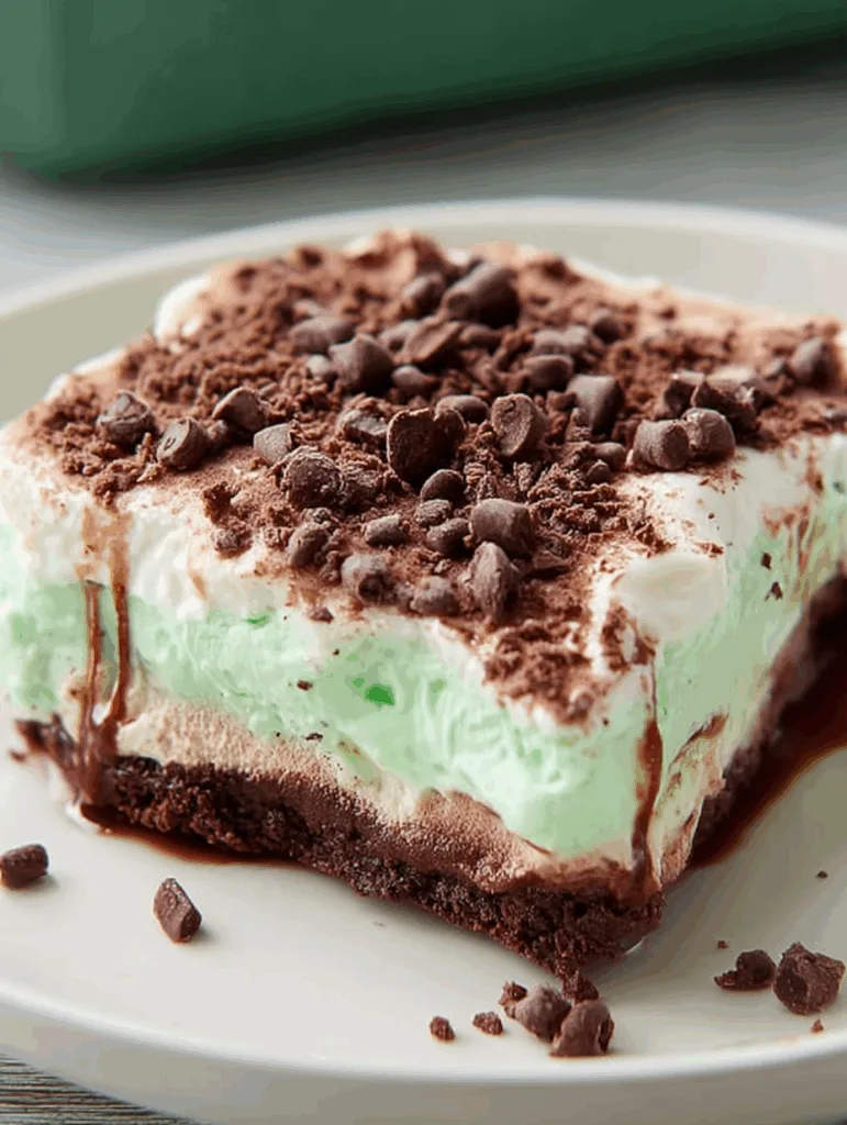 Mint Chocolate Cheesecake Lasagna