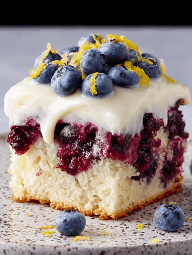 Lemon-Blueberry Poke Cake
