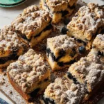 Golden Crumb Blueberry Cake