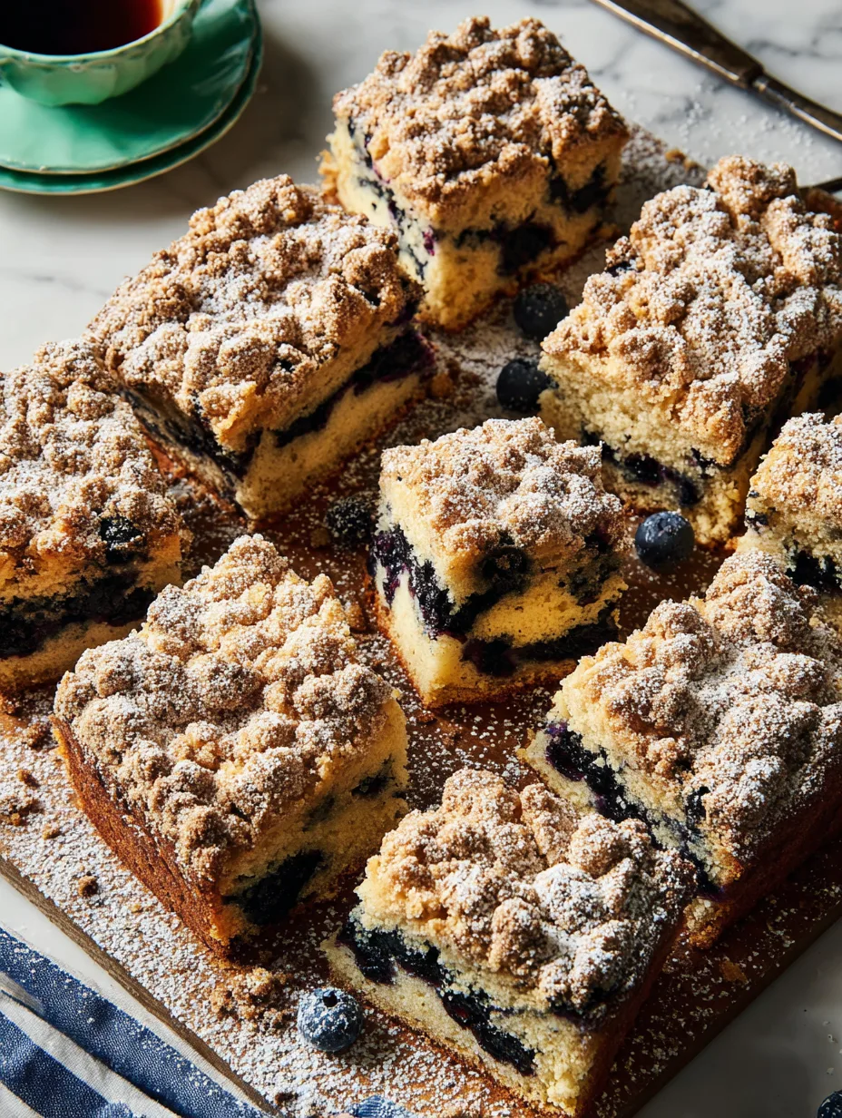 Golden Crumb Blueberry Cake