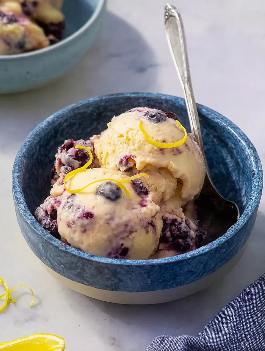 Lemon-Blueberry Nice Cream