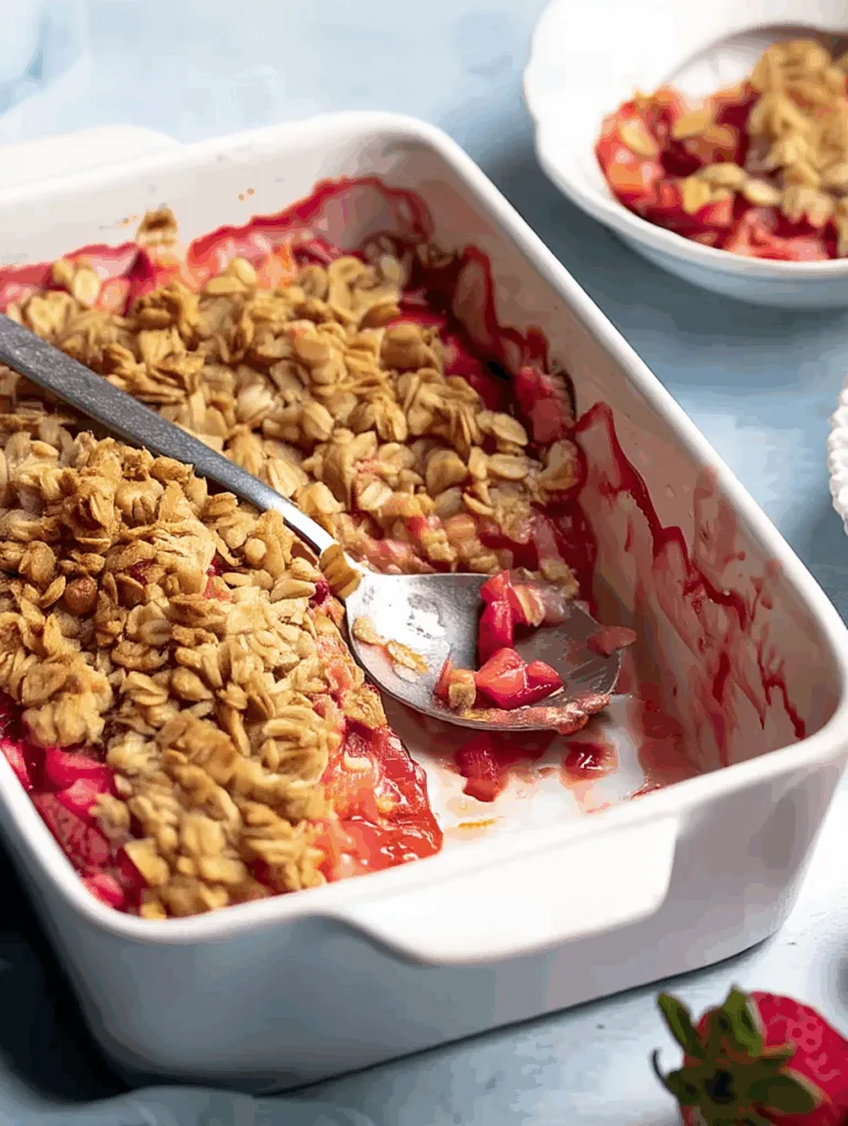 Low-Sugar Strawberry Rhubarb Crisp