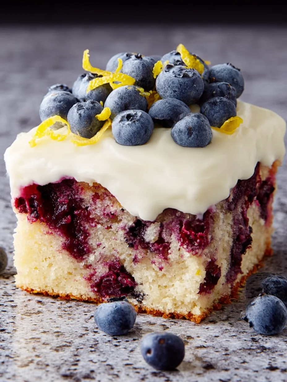 Lemon-Blueberry Poke Cake