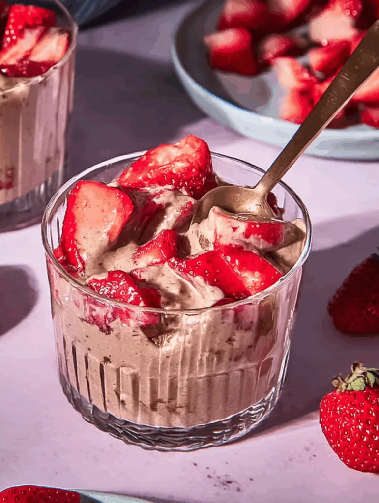 Chocolate Strawberry Nice Cream