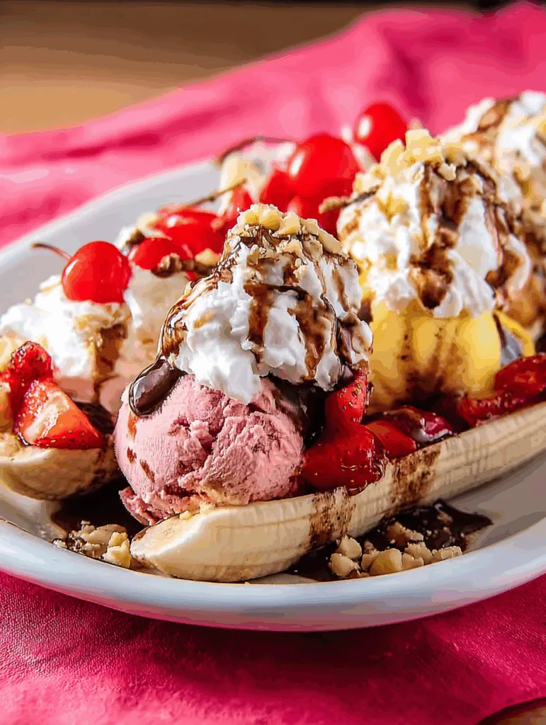 Grilled Banana Split