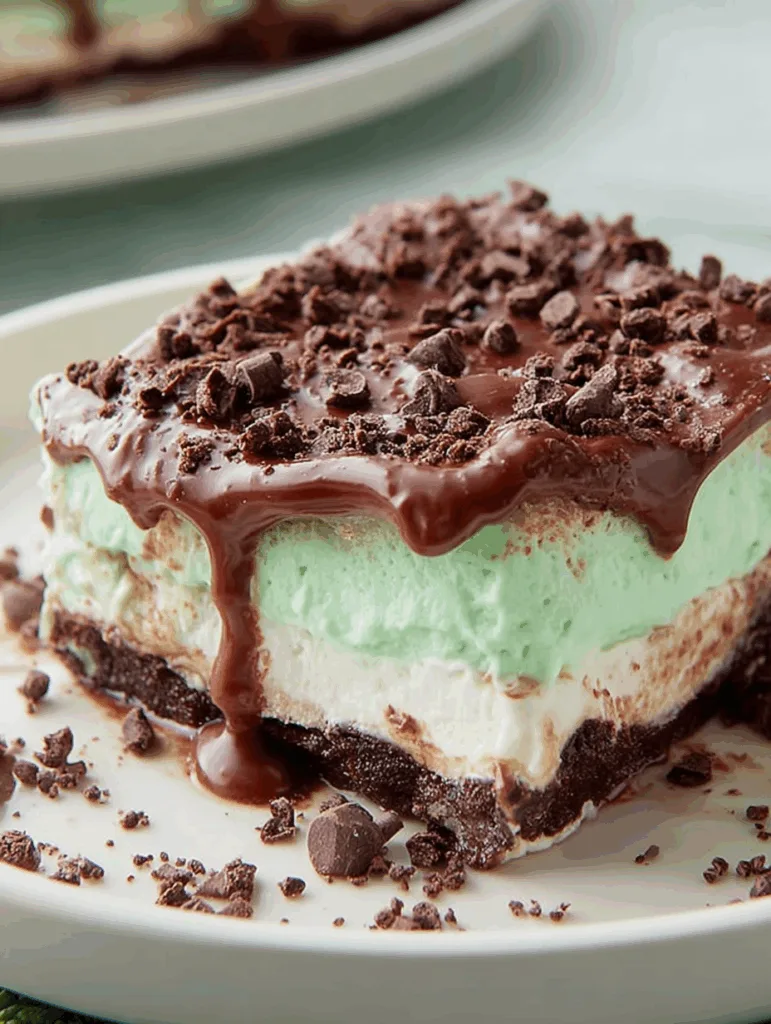 Mint Chocolate Cheesecake Lasagna