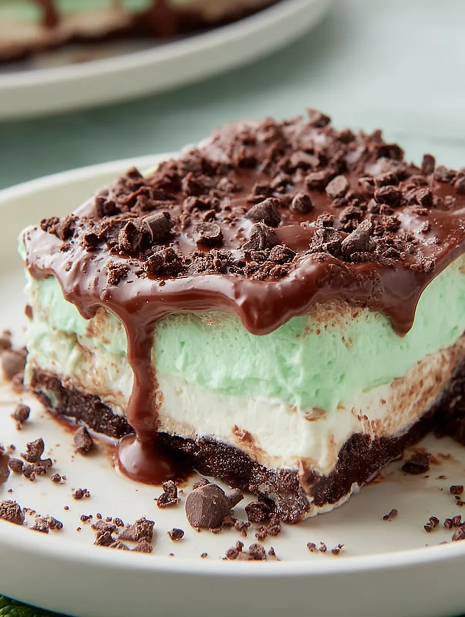 Mint Chocolate Cheesecake Lasagna