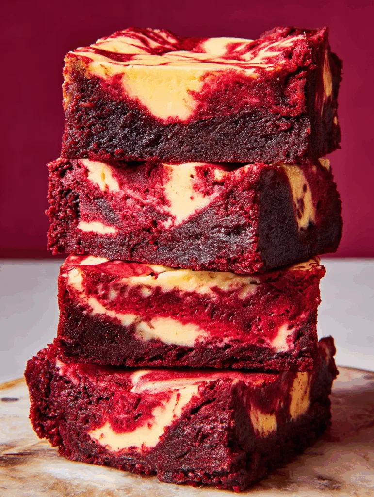 Red Velvet Cheesecake Brownies