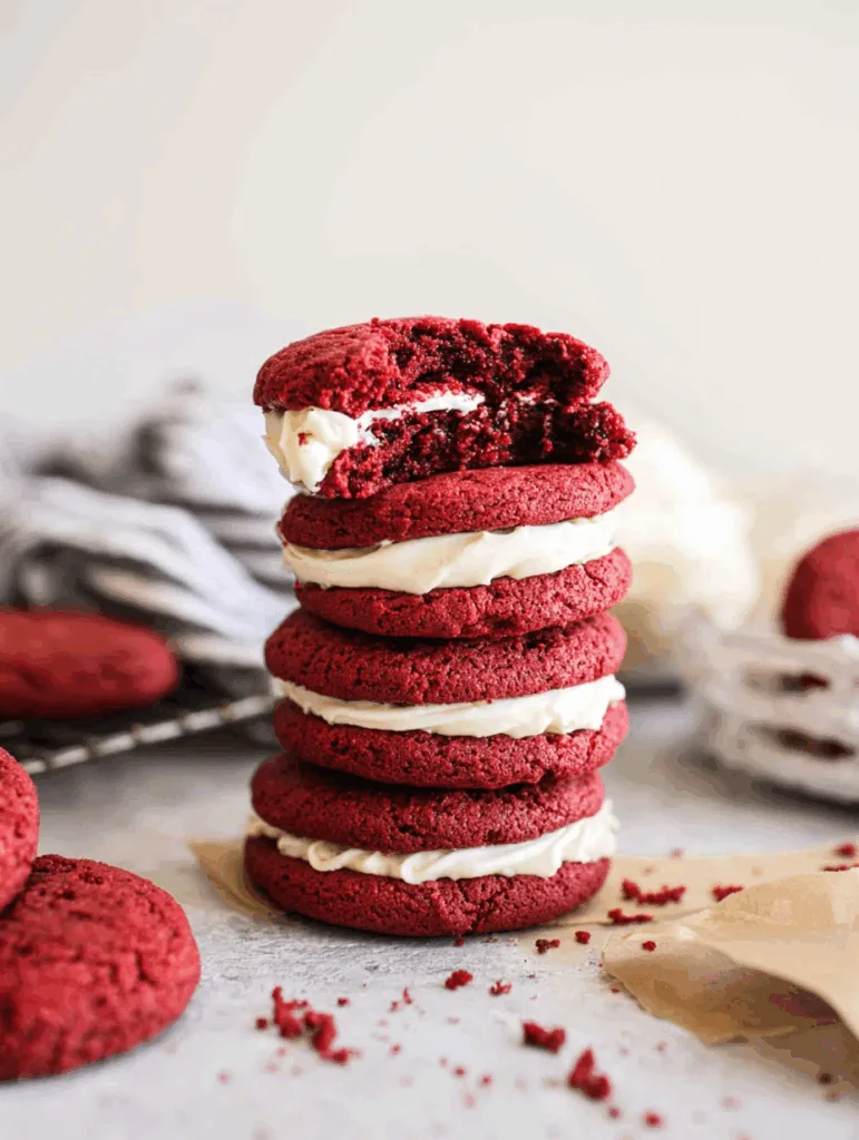 Red Velvet Cake Mix Cookies with Cream Cheese Icing