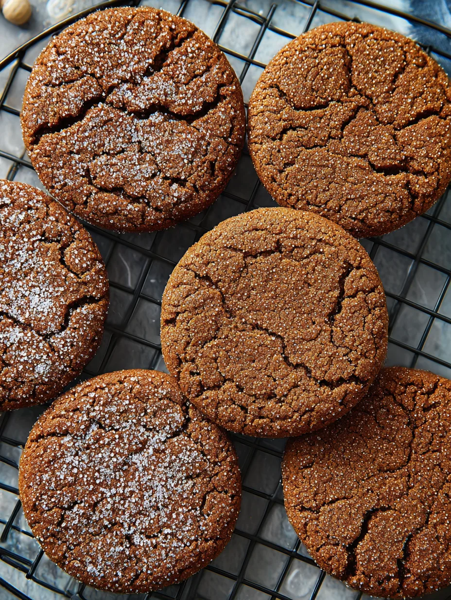 Chewy Molasses Gingersnap Cookies