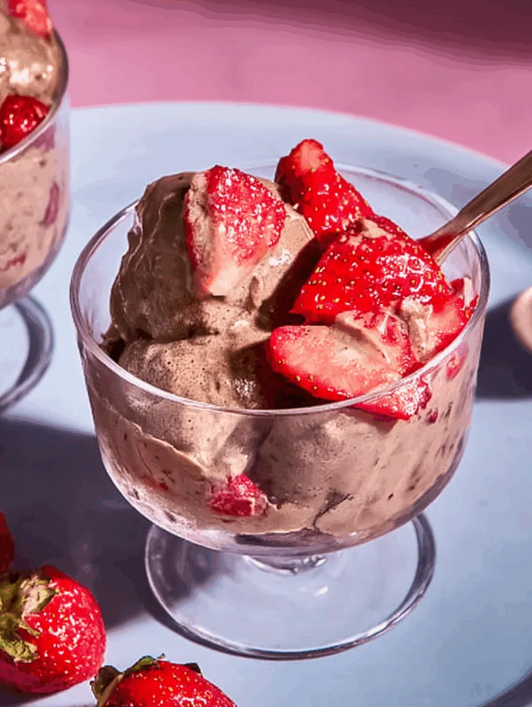 Chocolate Strawberry Nice Cream