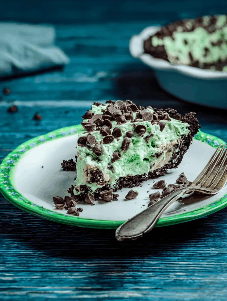 Mint Chocolate Chip Pie
