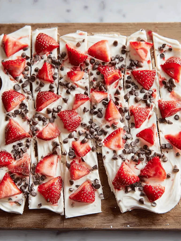 Strawberry Chocolate Greek Yogurt Bark