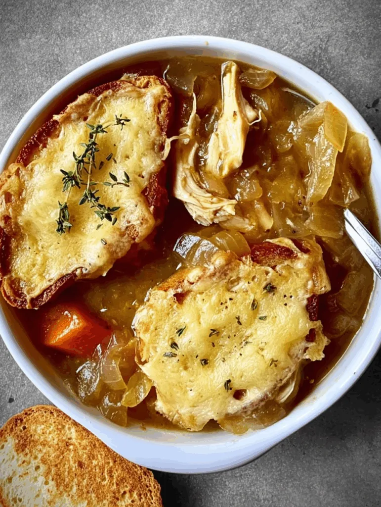 French Onion Chicken Soup