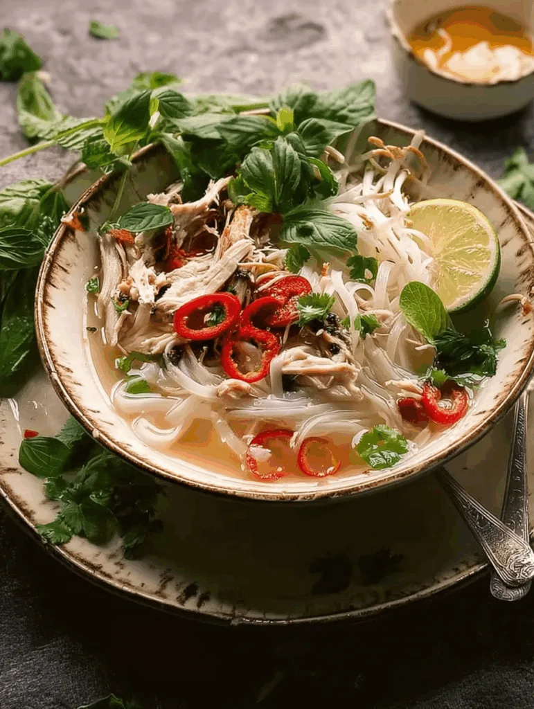Vietnamese Chicken Pho soup (Pho Ga)