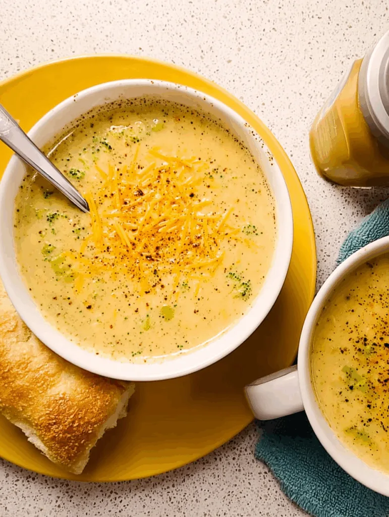 Simple Broccoli Cheddar Soup