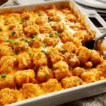 Buffalo Chicken Tater Tot Casserole