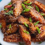 Crispy Wings with Honey Garlic Glaze