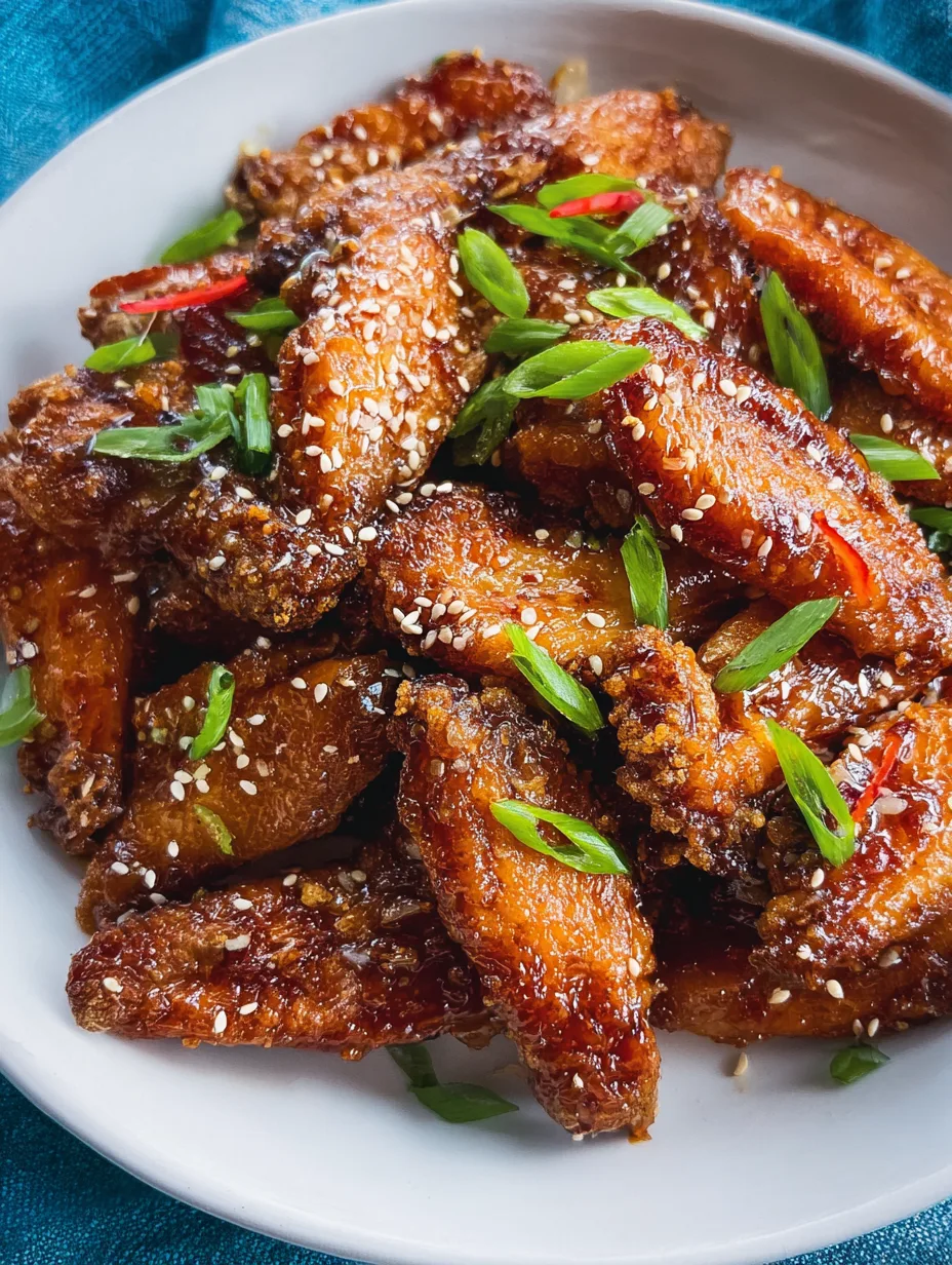 Crispy Wings with Honey Garlic Glaze