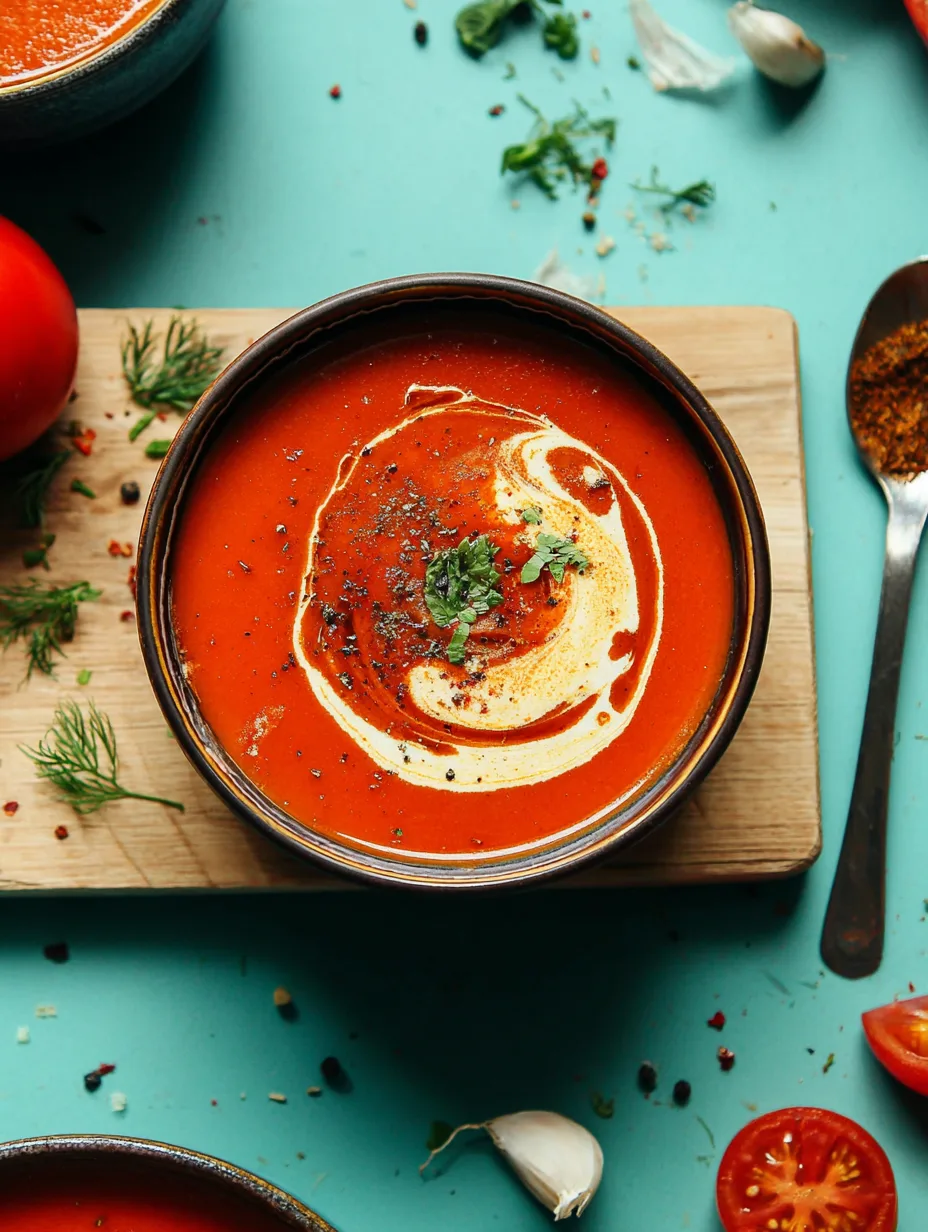 Roasted Red Pepper and Tomato Soup