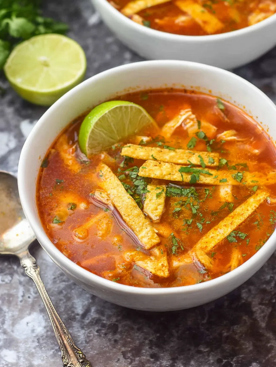 Fast Chicken Tortilla Soup