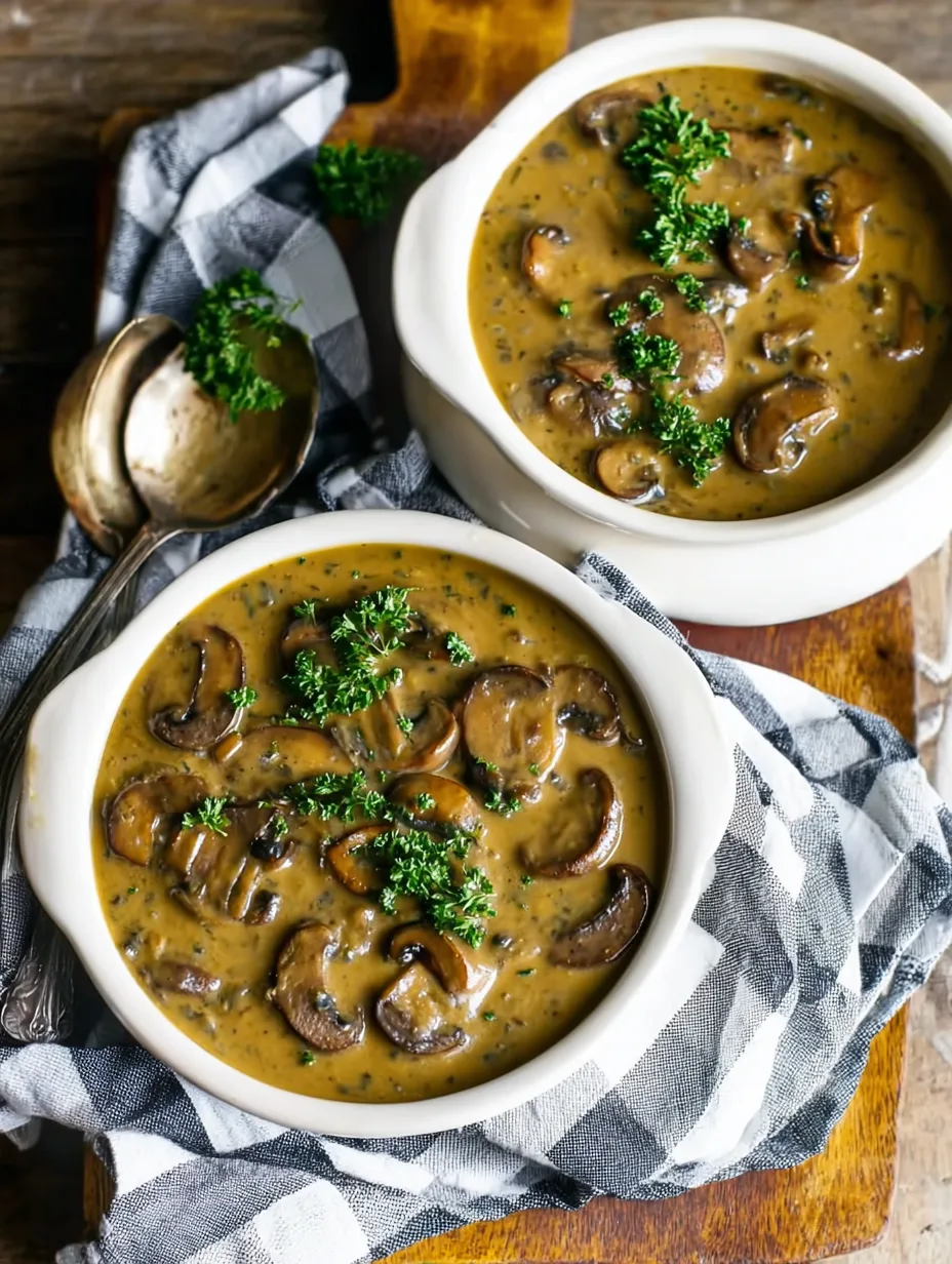 One-Pot Creamy Mushroom Soup