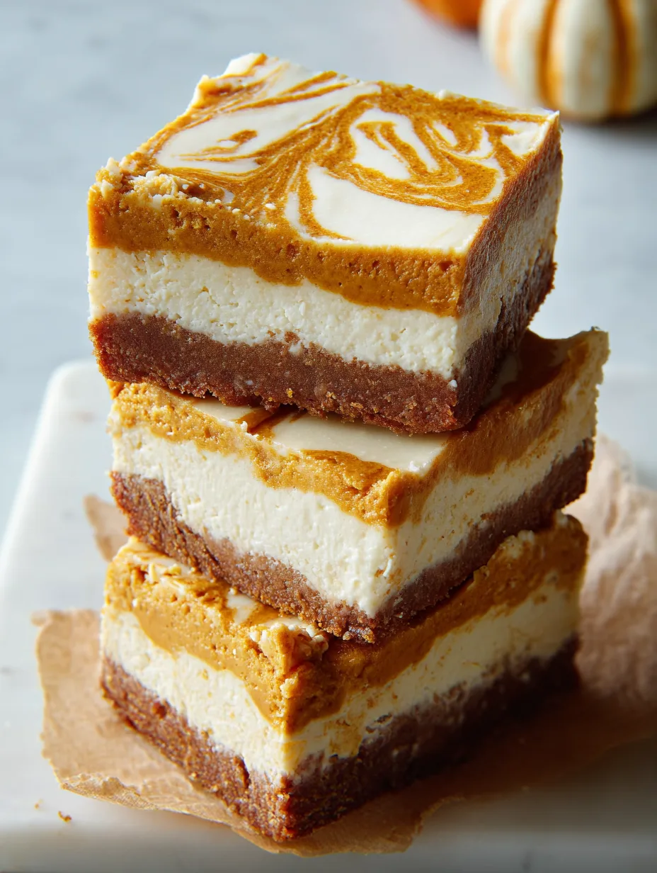 Pumpkin Swirl Cheesecake Bars