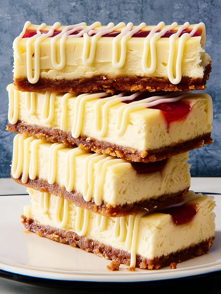 Strawberry Swirl Cheesecake Bars