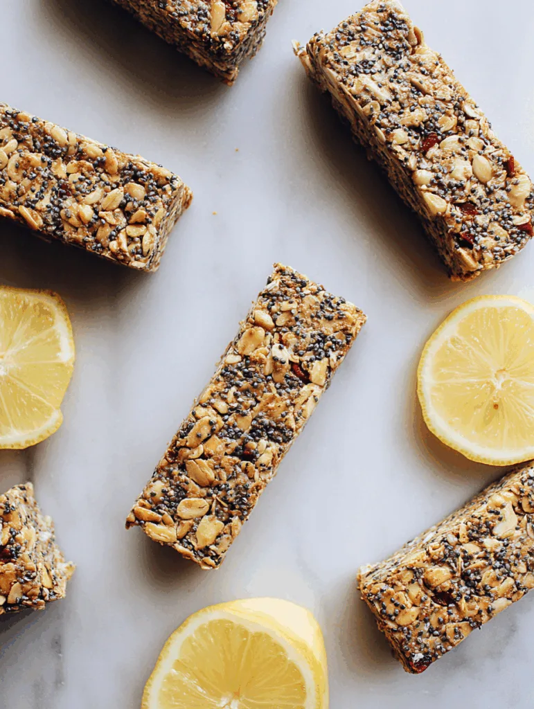 Honey Lemon Chia Granola Bars