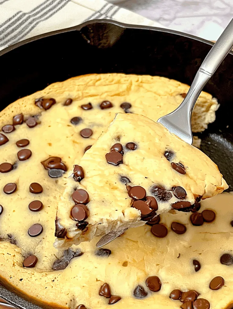 Skinny Chocolate Chip Protein Skillet Cookie