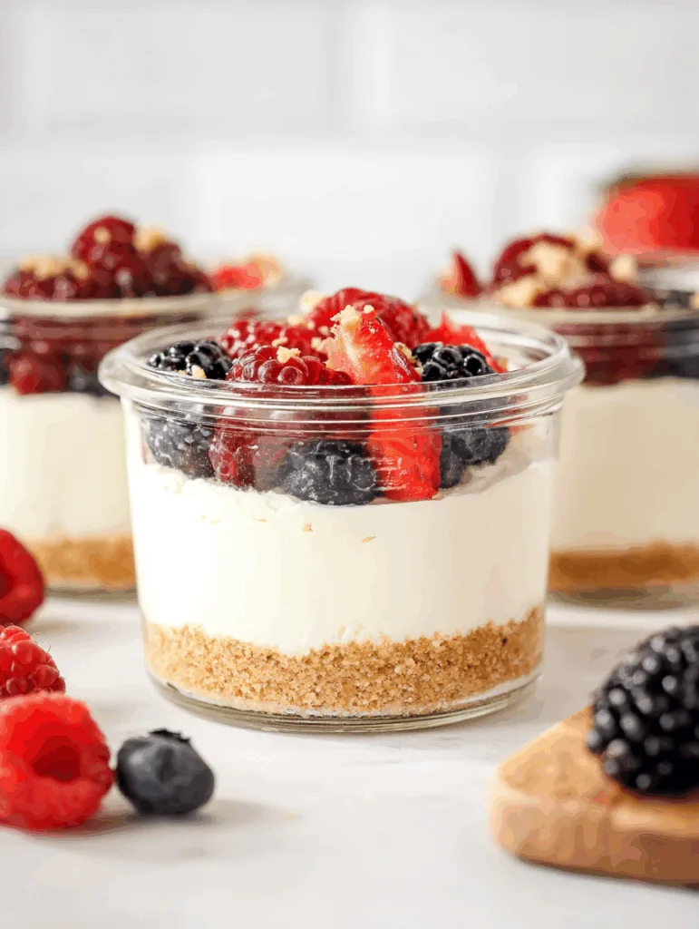 No-Bake Cheesecake Greek Yogurt Cups