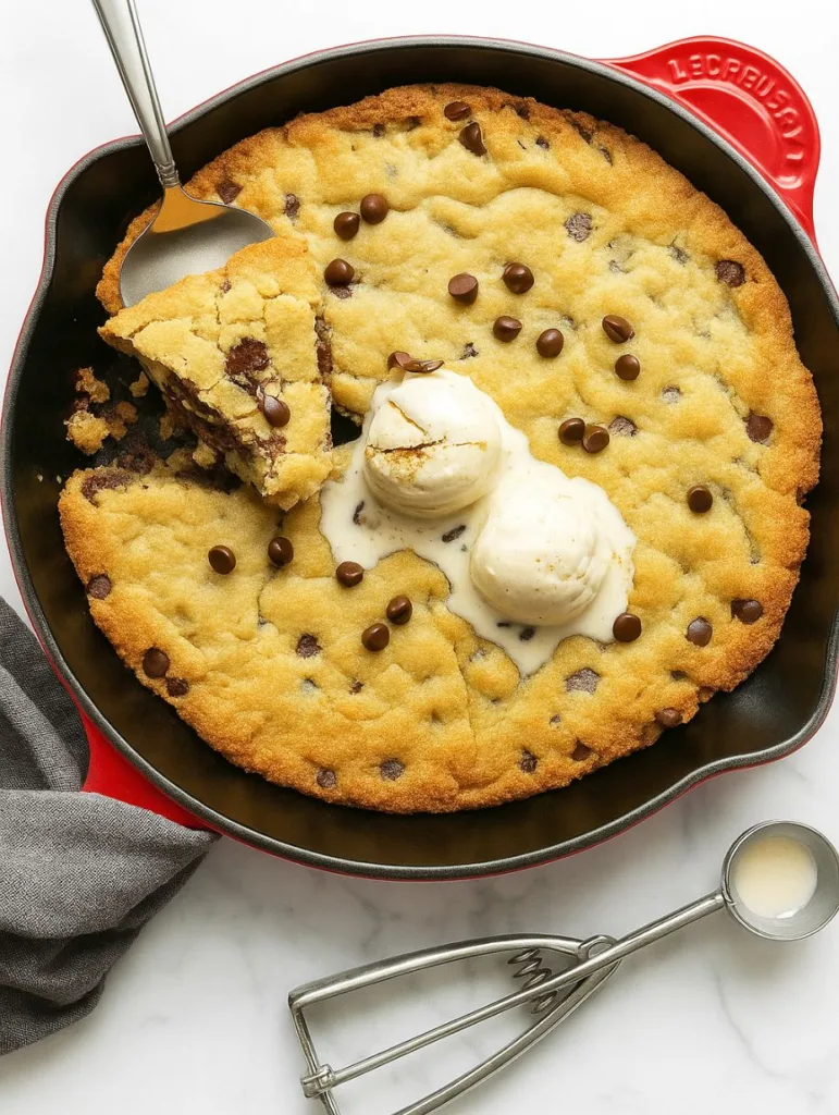 Keto Chocolate Chip Skillet Cookie