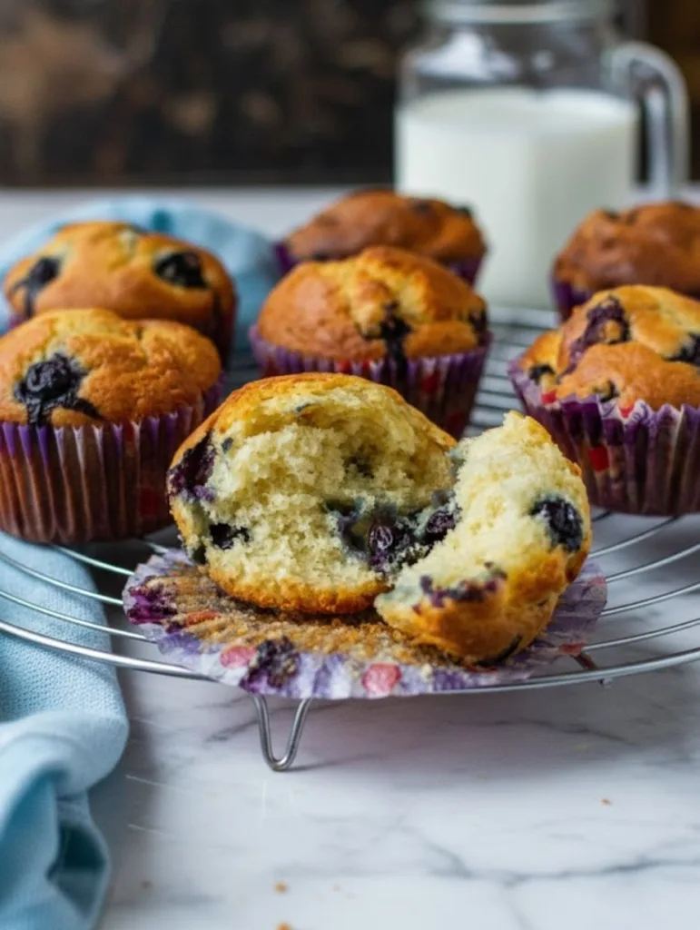 Greek Yogurt Blueberry Muffins (Low Sugar)