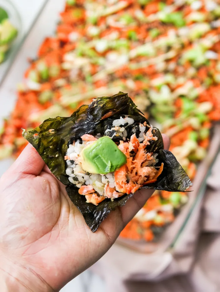 Easy Spicy Salmon Sushi Bake Recipe